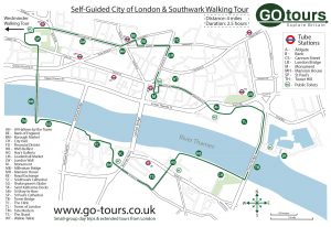City & Southwark Walking Tour Map